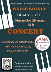 Affiche du concert de l'AMA Anjou-Loire